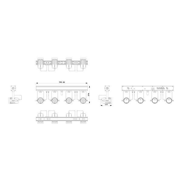 IP20 80W Narrow Beam LED Effect Lighting