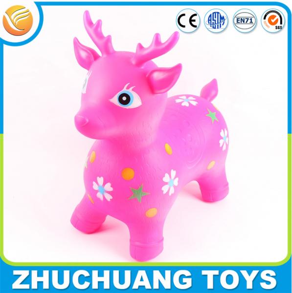 Quality colorful plastic cartoon deer zoo animal toys for kids for sale