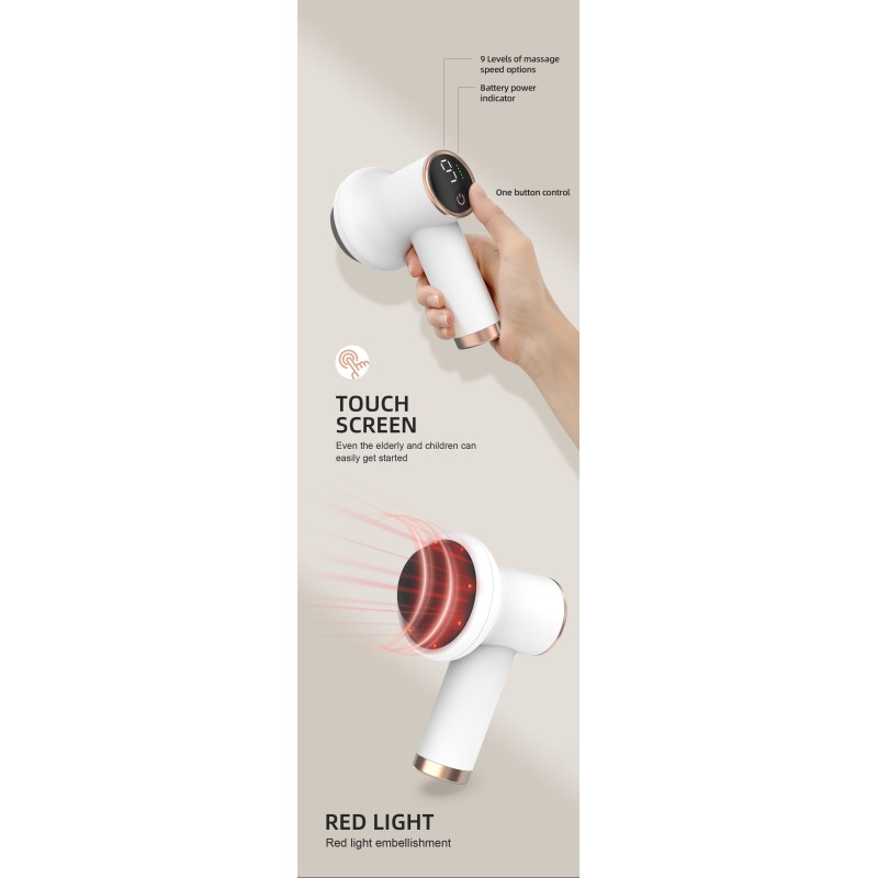 Cordless Handheld Massager with Deep Tissue Percussion Massager 9 Adjustable Speed Modes Body Massager Factory Customization
