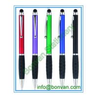 gripped plastic promo gift touch stylus pen with logo printing for sale