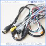Waterproof Camera Monitor Cable , Rear View Camera Cable 20 Pin 1 Male To 4
