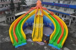 Customized Swimming Pool Octopus Water Slide , Giant Water Slide For Swimming Pool