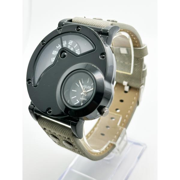 Durable Denim Quartz Wrist Watch Custom Logo With Secure Hook Buckle