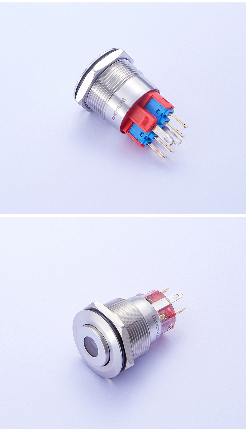 IP67 19mm Metal Push Button Switch PA66 Waterproof Push Button Switch