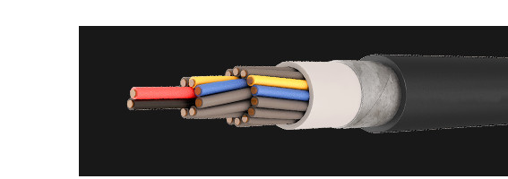 Nontoxic Practical PVC Control Cable , Fireproof Hybrid Cable Power And Signal