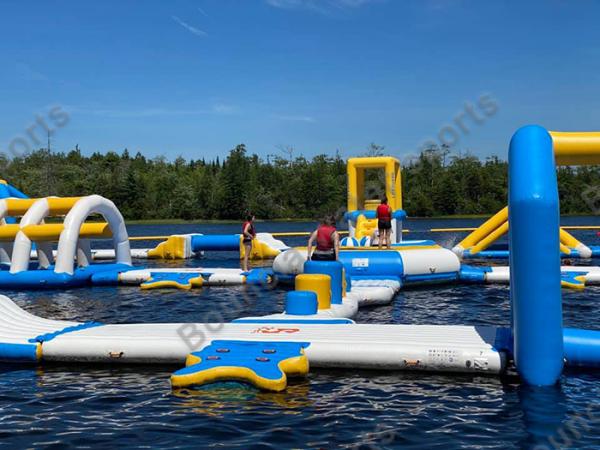 Bouncia Lake Inflatable Water Obstacle Course For Adults And Kids