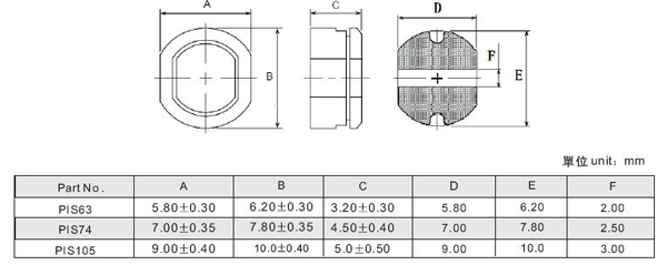 Small Dimension Power Inductor SMD High Saturation Current For DC Converter