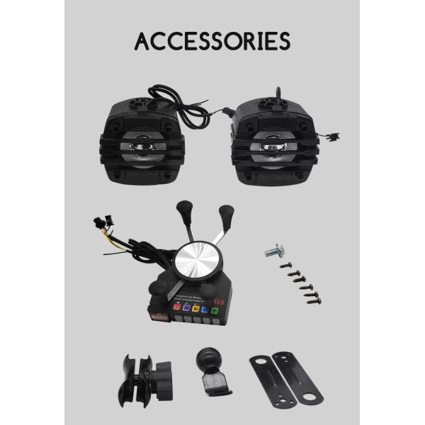5V 2A Rechargeable Motorcycle Speakers , CE Motorbike Audio System