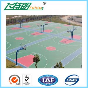 Environmental Outdoor Athletic Court Polyurethane Sports Flooring Green