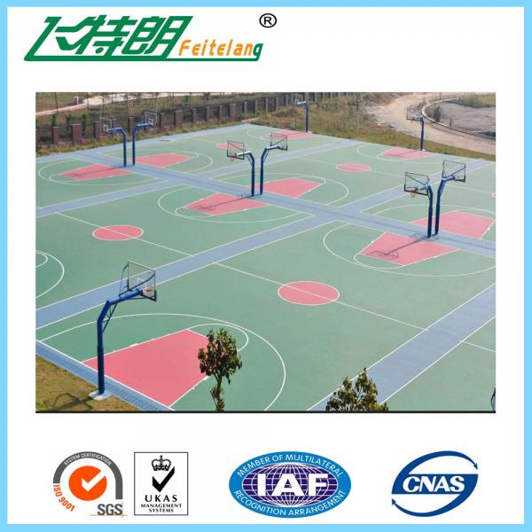Quality Environmental Outdoor Athletic Court Polyurethane Sports Flooring Green for sale