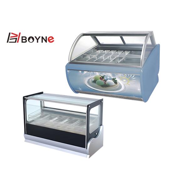 R134a Cake Display Case Milk Tea Shop Ice Cream Display Freezer