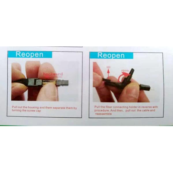 SC / APC 55mm Fiber Fast Connector Embedded Structure High Reliability