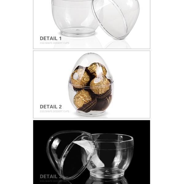 New 2019 trending product 160ml disposable plastic egg shape container