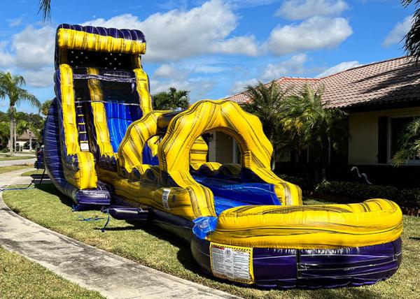 Quality Outdoor Amusement Park Attractive Water Entertainment Big Inflatable Water Slide for sale
