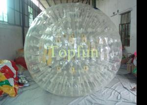 Wholesale Human Inflatable Zorbing Ball , White Colour PVC Inflatable Rolling Zorb from china suppliers