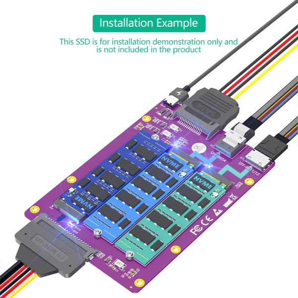 SFF 8612 U.2 M.2 NGFF Adapter 2260mm 2280mm SFF 8654