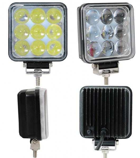 Quality 27W Truck Mounted Work Lights , 4D 4 Inch Square Led Work Lights 1800lm Lumens for sale