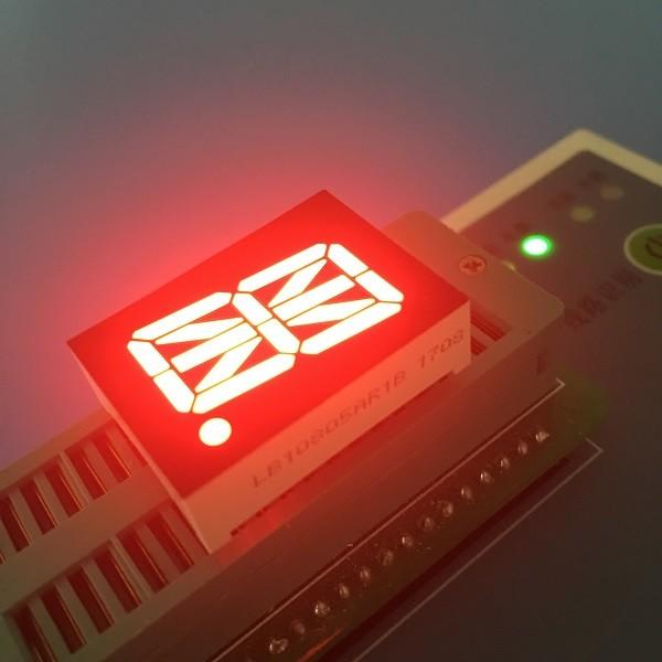 Quality Single Digit 16 Segment 0.8" AlphaNumeric Led Display Super Bright Red For Instrument Panel for sale