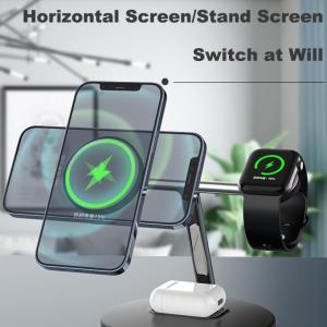 Wholesale 9V 2A Magnetic Wireless Charger Stand 3 In 1 Cell Phone Holder from china suppliers