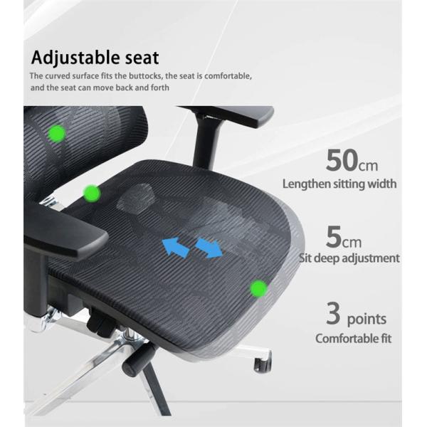 Breathable 0.317m3 W650mm Office Mesh Chairs Dual Backrests