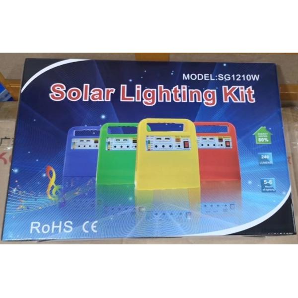DC 18V 200lm Solar Lighting Systems Remote Control Small Portable Solar Generator