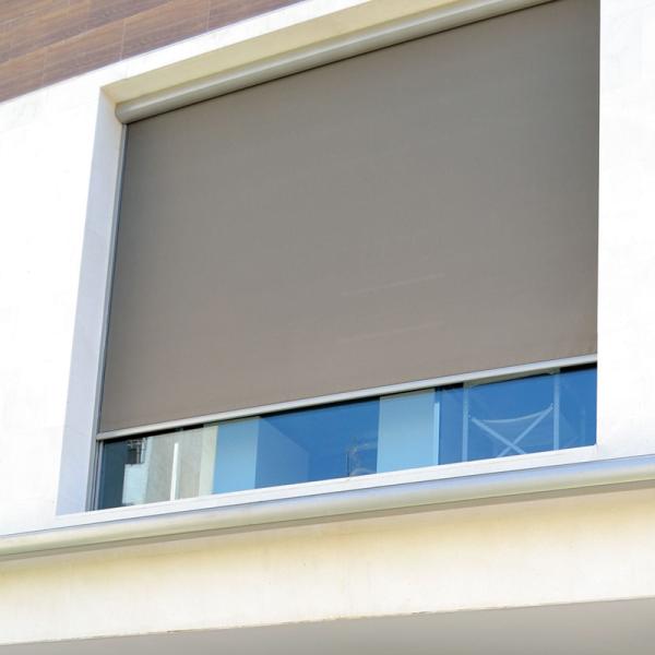 Zip Track Waterproof Roller Shades Remote Control Customized Size UV Proof