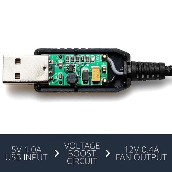 12V Step UP Boost USB to 3 Pin 4pin PWM PC Fan ON OFF Switch Power Adapter Cable