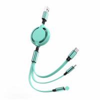 China Multi Universal OD 3.5mm Fast Charging USB Cables Pink Yellow Green for sale
