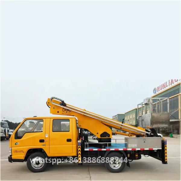 J MC 4*2 Lifting Machine Double Row Mobile Elevating Platform Truck Aerial Work Platform Truck Lifting Machinery