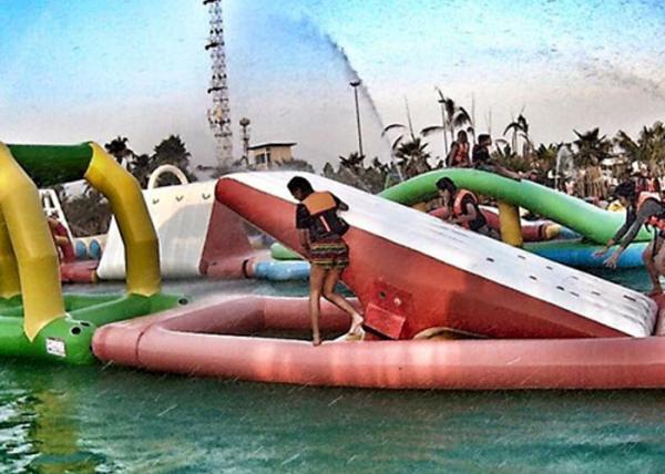 Quality Family Water Parks For Fun , Summer Waves Inflatable Water Park For Kids / Adult for sale