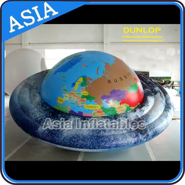 Quality Filled Helium Earth Balloons Globe with 0.18mm PVC  ,  Advertising Planet  Ball for sale