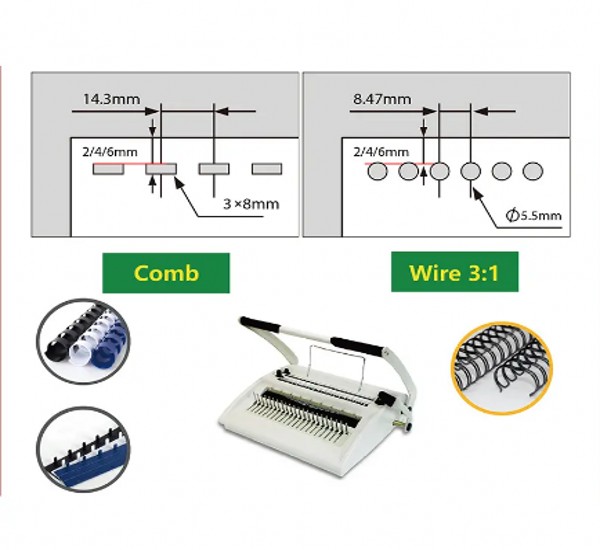 NanBo 22 Sheets Manual Desktop Binding Machine For Office