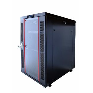 China Cold Rolled Steel Enclosed Server Rack , Strong Casters Vertical Network Rack on sale