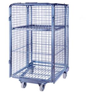 China Foldable Pallet Steel Roll Container Roll Cage on sale