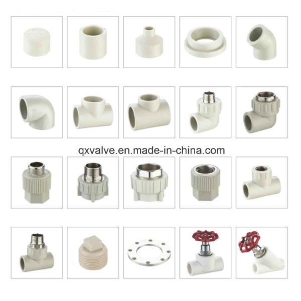 Round Head Code Equal Tees Male Threaded PPR Fitting Forged Plastic Pipe Fitting with Brass