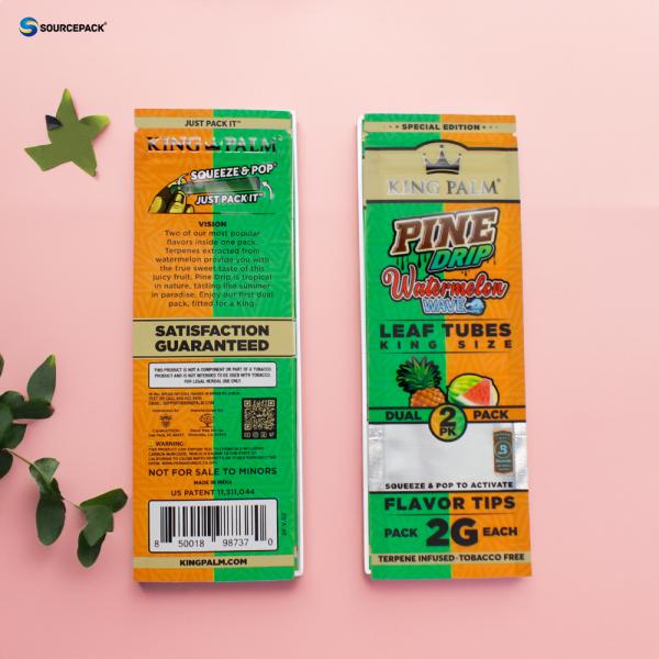 Customizable Flat Cigar Packaging Bags Laminated Plastic Sachet