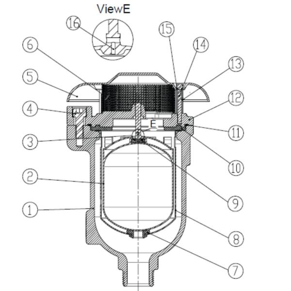 Single Body Combination Air Release Valve With Thread And Flange Full Flow