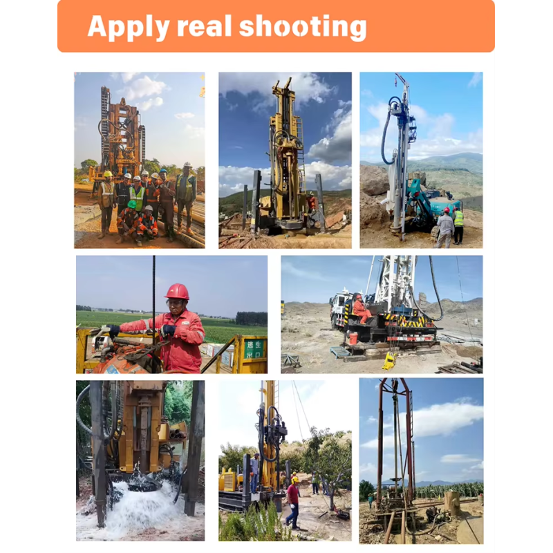 Crawler Mobile Full Hydraulic Control Pneumatic Drilling Rig 300m Depth For Mountain Farm Irrigation