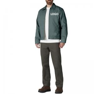 Wholesale Custom Logo Bomber Jacket Men OEM Zip Up Jackets Stylish Canvas Jackets Coat For Men from china suppliers