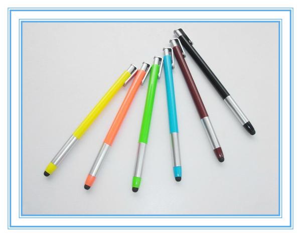 retractable plastic stylus pen, click touch promotion pen