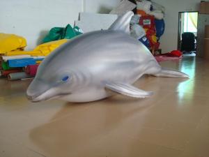 China 1.5m Long Airtight Dolphin Shaped Swimming Pool Toy Display In Showroom on sale