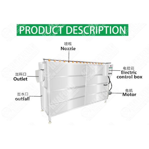 2000kg/h SUS304 Vegetable Screw Peeling Washing Machine