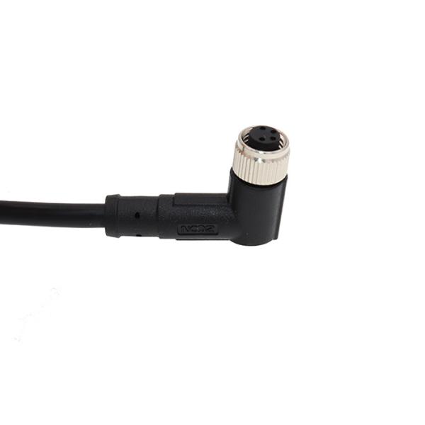 Right angled M8 4pin 5M female cable and connector for use with Industrial Sensor