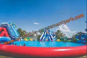 China 30 m Diameter  Inflatable Water Parks Colorfull Inflatable Amusement Park on sale