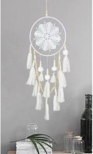 China White Feather Wedding Hanging Decoration Dream Catcher on sale