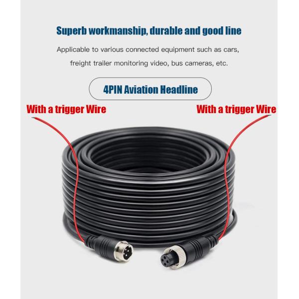 4PIN Car Camera Accessories 8m Backup Camera Extension Cable
