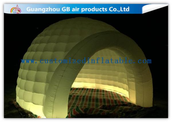 Quality Multi Color Lighting Round Inflatable Air Tent Dome With Oxfor Cloth Material for sale