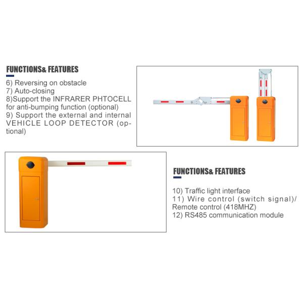 Heavy Duty AC Motor Remote Control Automatic Barrier Gate With Ce Certificate