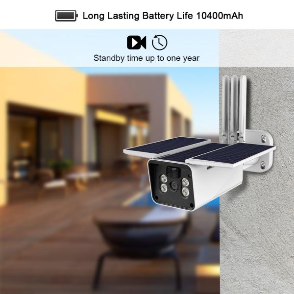1920x1080p FHD IP67 Solar WiFi Camera With LED Lighting