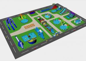 Wholesale Resort Commercial Inflatable Water with Park with Slide with Pool On Ground Land from china suppliers